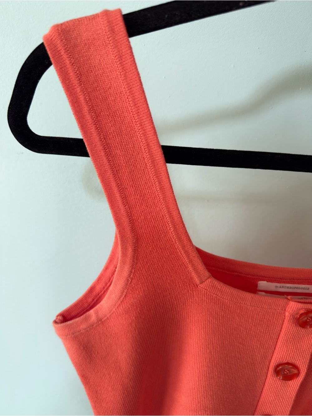 Anthropologie Women's Coral Button-Front Knit Tank Top Size XS - Picture 2 of 9
